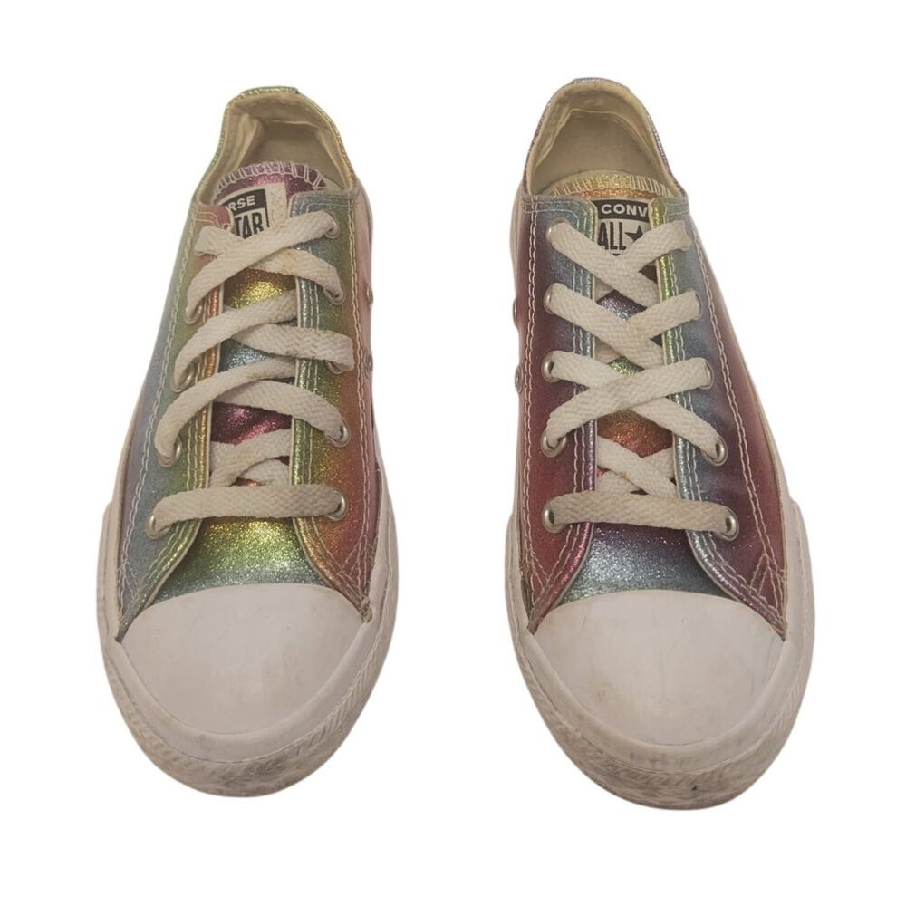 Converse Girls Sneakers Rainbow Glitter Size 1